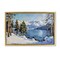Stupell Industries Winter Mountain Lake Floating Frame, design by Petal Prints Design